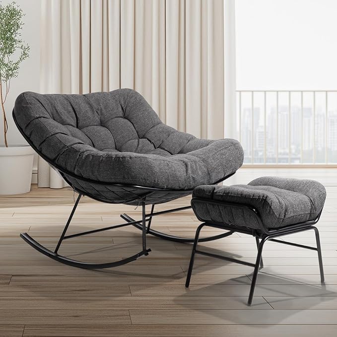 Indoor/Outdoor Metal Patio Rocking Chair