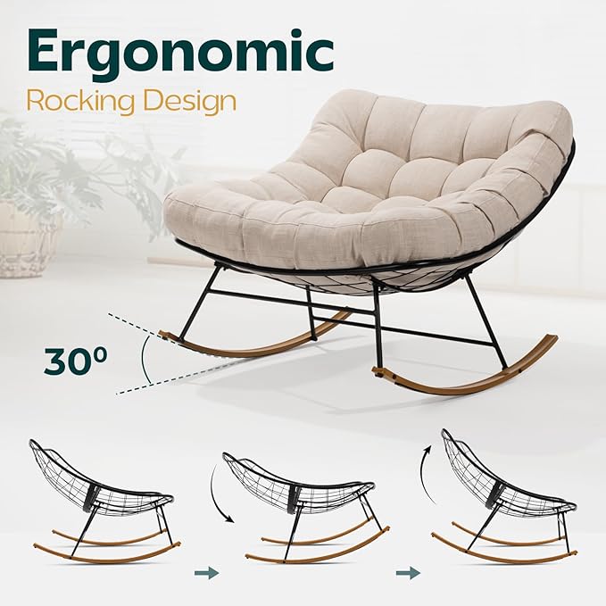 Indoor/Outdoor Metal Patio Rocking Chair