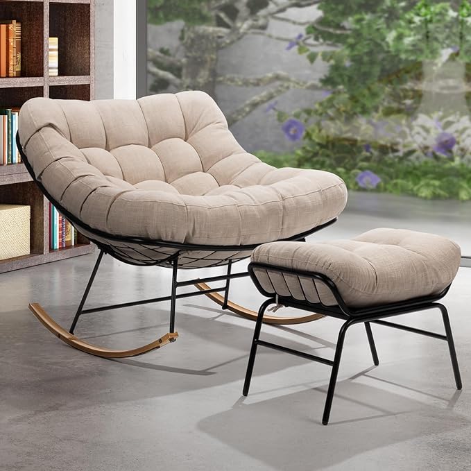 Indoor/Outdoor Metal Patio Rocking Chair