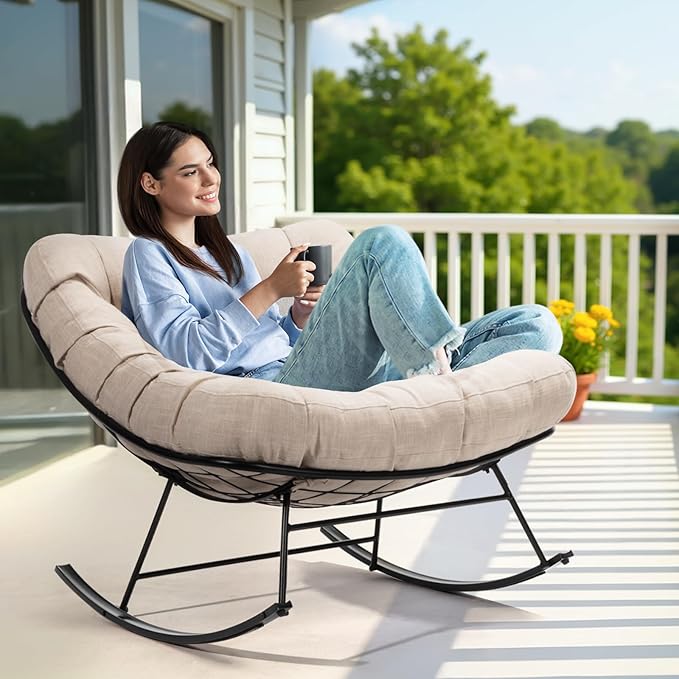 Indoor/Outdoor Metal Patio Rocking Chair