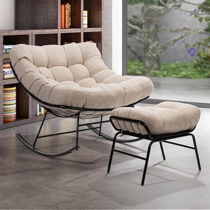 Indoor/Outdoor Metal Patio Rocking Chair