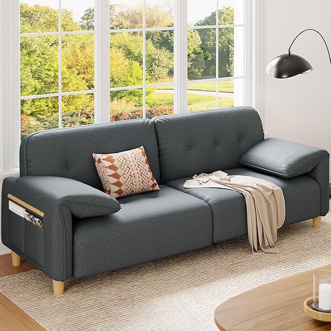 "79" Modern Plush Loveseat Sofa